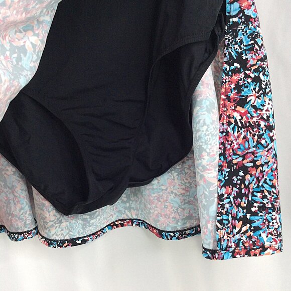 Swimsuits for All Side Slit Skort Skirt Womens Size 26 Floral A-Line Peekaboo - Picture 4 of 7